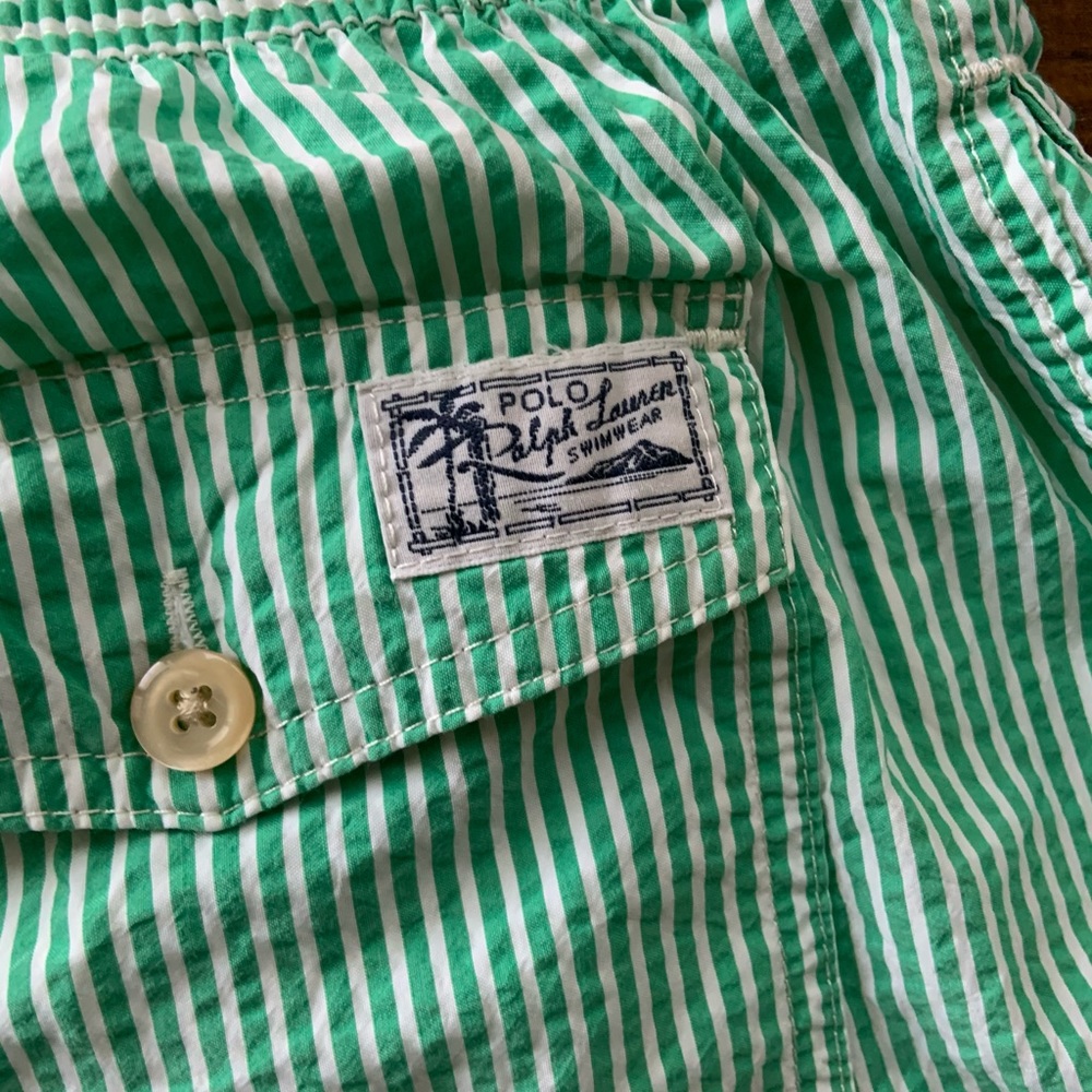 Men’s polo swim trunks, Size Large.